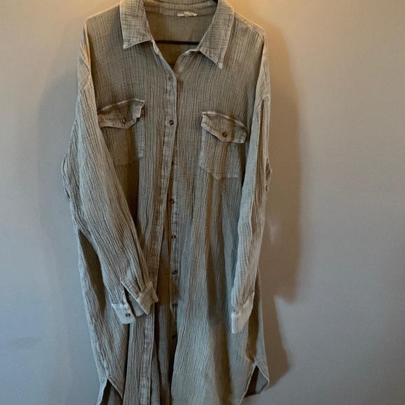 easel Dresses Long Gauze Tunic Dress Poshmark